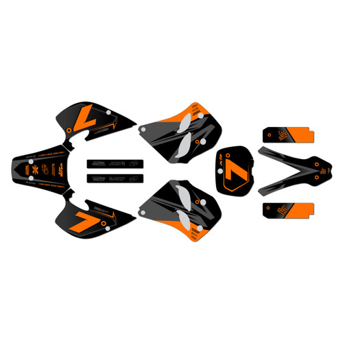 KTM 125SX, 200SX & 250SX graphics kit 1993-1997 bolt series orange-shift