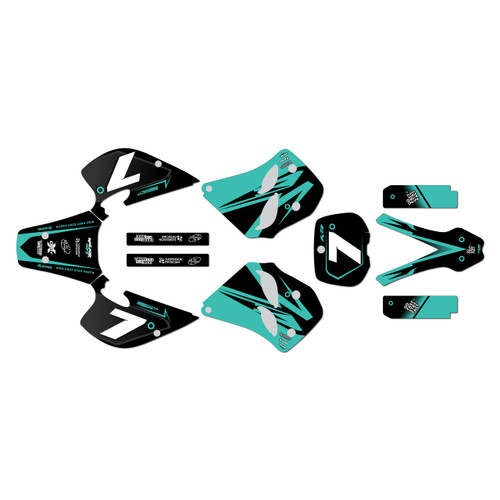 ktm 250sx graphics kit 1993-1997 bolt series teal
