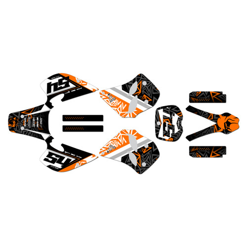 ktm 250exc graphics kit 1993-1997 cyrus series orange