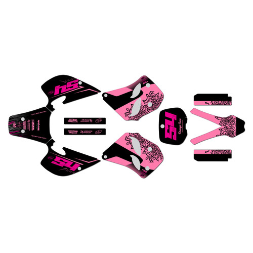 ktm 125exc graphics kit 1993-1997 fatality series magenta-shift