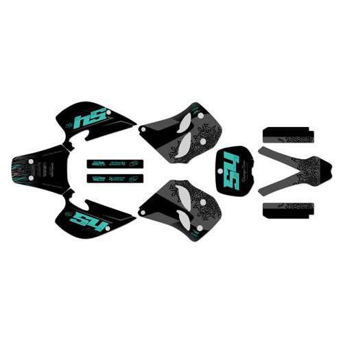 ktm 125exc graphics kit 1993-1997 fatality series teal-shift