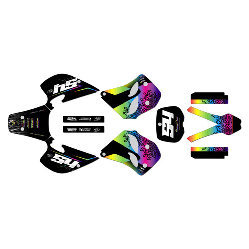 ktm 125exc graphics kit 1993-1997 fatality series rainbow