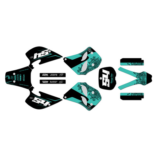 ktm 250exc graphics kit 1993-1997 fatality series teal