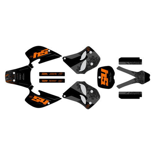 ktm 300exc graphics kit 1993-1997 fatality series orange-shift