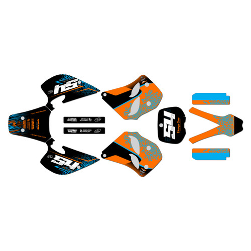 ktm 250sx graphics kit 1993-1997 fatality series cyan
