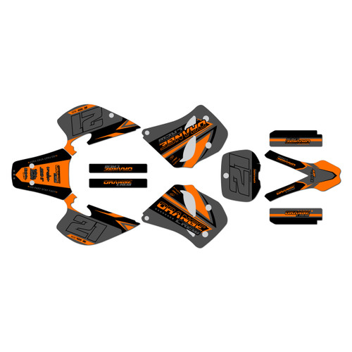 ktm 250exc graphics kit 1993-1997 og series orange-shift