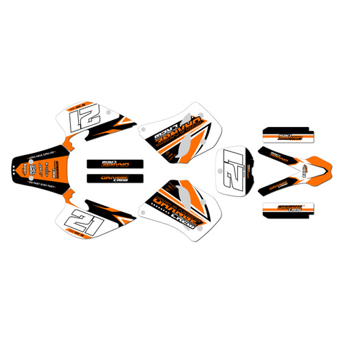 ktm 300exc graphics kit 1993-1997 og series white