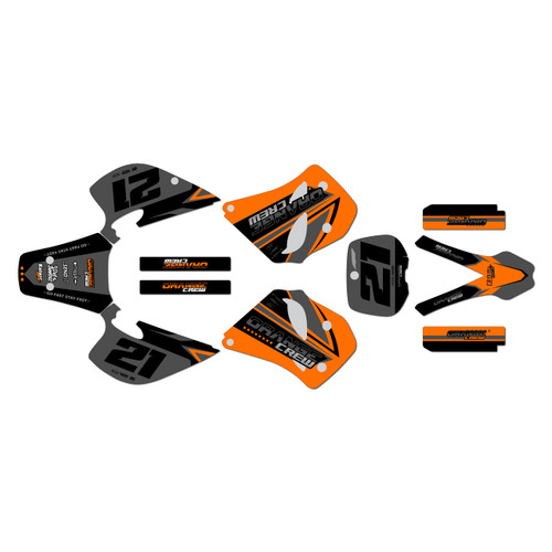 ktm 125exc graphics kit 1993-1997 og series orange