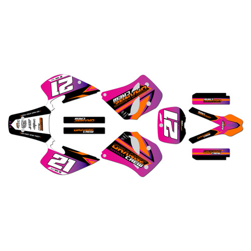 ktm 125exc graphics kit 1993-1997 og series purple