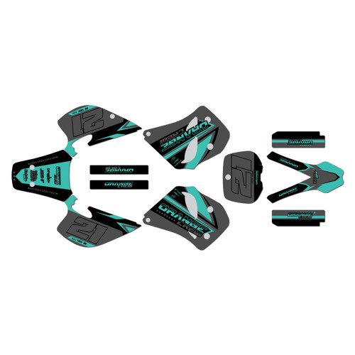 ktm 125exc graphics kit 1993-1997 og series teal-shift