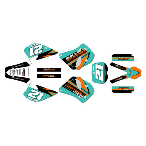 ktm 125sx graphics kit 1993-1997 og series teal