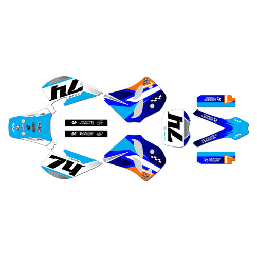 ktm 125exc graphics kit 1993-1997 prestige series blue