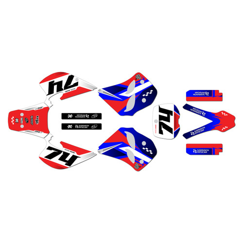 ktm 125exc graphics kit 1993-1997 prestige series red