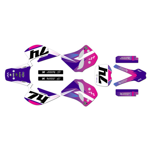 ktm 125exc graphics kit 1993-1997 prestige series purple