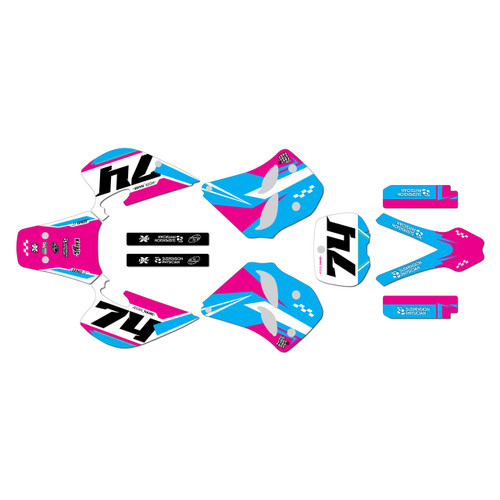 ktm 250sx graphics kit 1993-1997 prestige series magenta