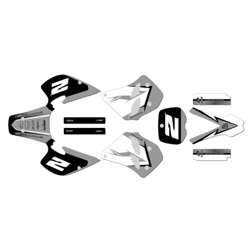 ktm 250exc graphics kit 1993-1997 razor series white