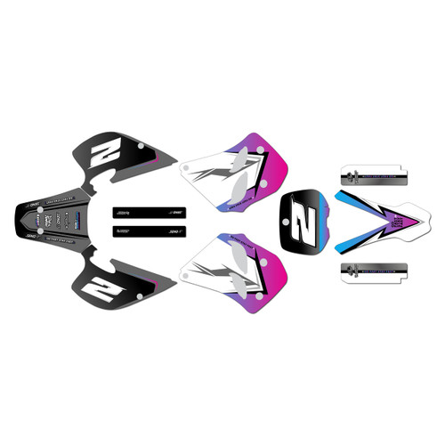 ktm 125exc graphics kit 1993-1997 razor series magenta