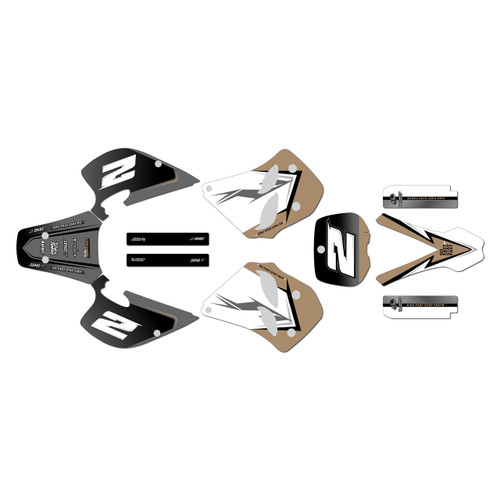 ktm 300exc graphics kit 1993-1997 razor series tan