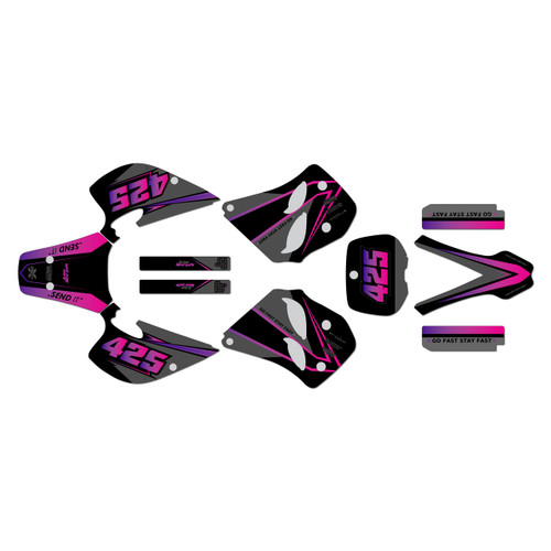 ktm 125exc graphics kit 1993-1997 screech series purple