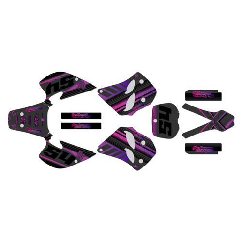 ktm 125exc graphics kit 1993-1997 split series purple