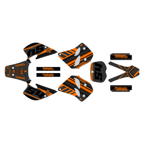 ktm 250exc graphics kit 1993-1997 split series orange-shift