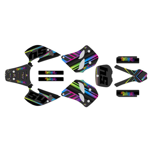 ktm 250exc graphics kit 1993-1997 split series rainbow
