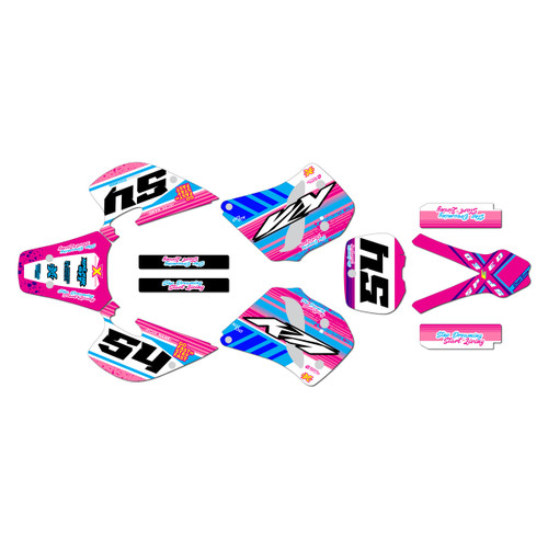 ktm 300exc graphics kit 1993-1997 split series pink