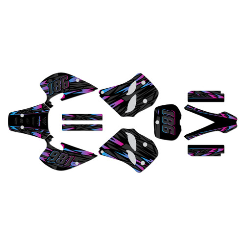 ktm 300exc graphics kit 1993-1997 twitch series magenta-shift