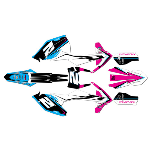 ktm 125xcw graphics kit 2017-2019 bold series magenta