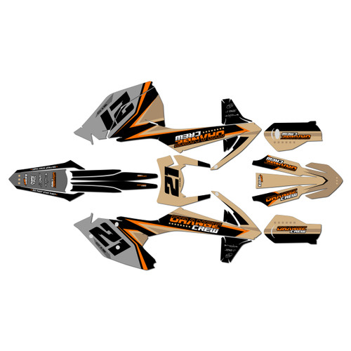 ktm 250xcw graphics kit 2017-2019 crew series tan