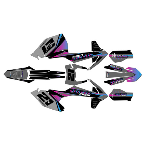 ktm 250xcw graphics kit 2017-2019 crew series magenta