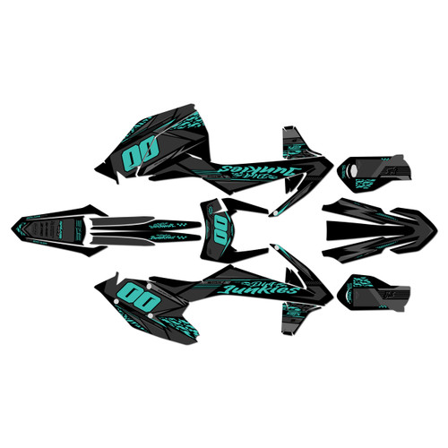 ktm 250xcw graphics kit 2017-2019 rugged series teal-shift