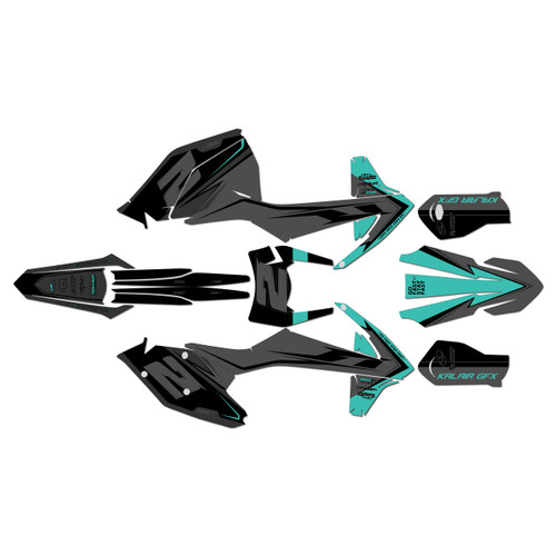 ktm 450excf graphics kit 2017-2019 bold series teal-shift
