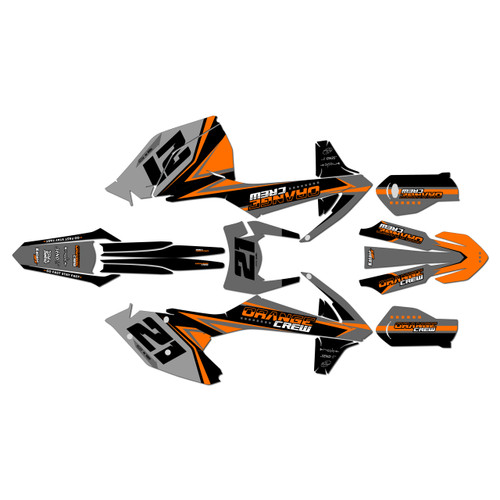 ktm 350excf graphics kit 2017-2019 crew series orange
