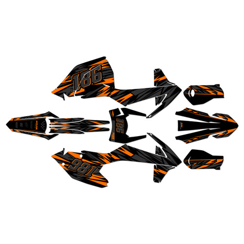 ktm 150xcw graphics kit 2017-2019 twitch series orange