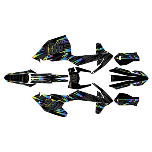 ktm 150xcw graphics kit 2017-2019 twitch series rainbow