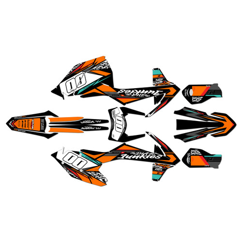 ktm 350excf graphics kit 2017-2019 rugged series orange