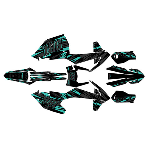 ktm 250xcw graphics kit 2017-2019 twitch series teal
