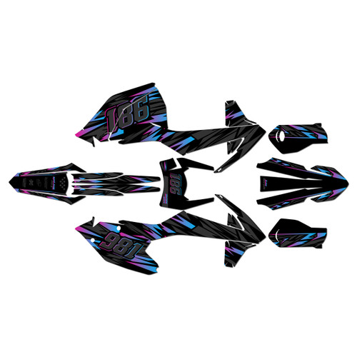 ktm 350excf graphics kit 2017-2019 twitch series magenta-shift