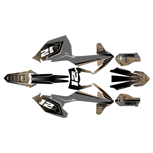 ktm 500excf graphics kit 2017-2019 shark series tan