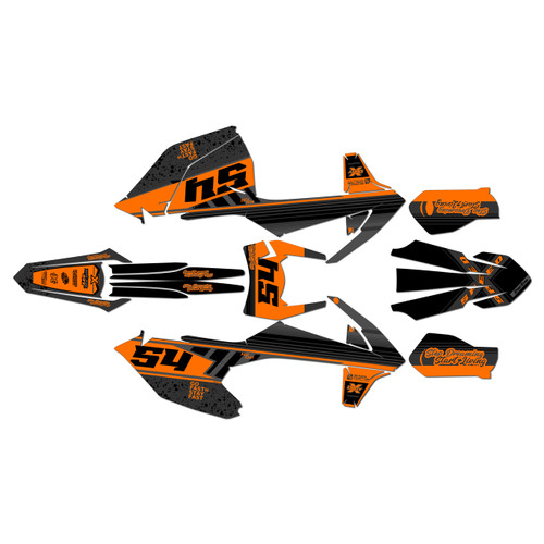 ktm 500excf graphics kit 2017-2019 split series orange