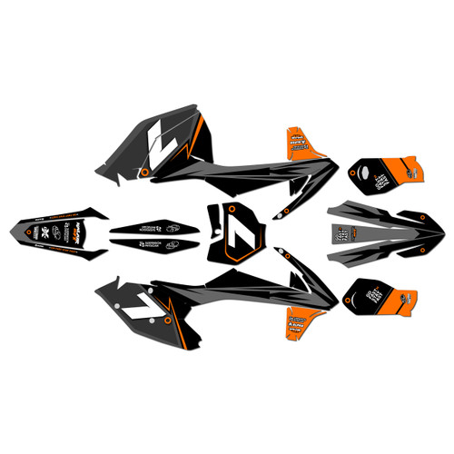 ktm 150sx graphics kit 2016-2018 bolt series orange