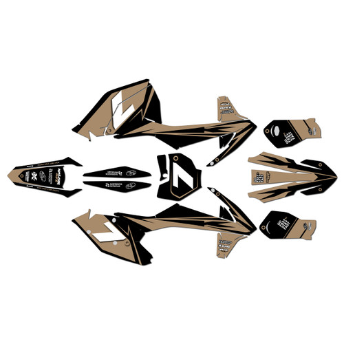 ktm 150sx graphics kit 2016-2018 bolt series tan