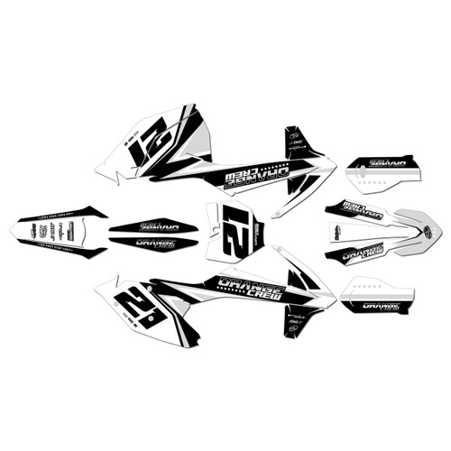 ktm 125sx graphics kit 2016-2018 crew series white
