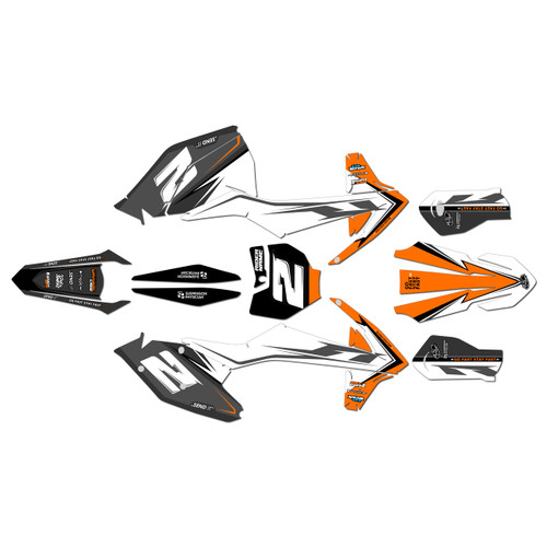 ktm 250sx graphics kit 2017-2018 bold series orange