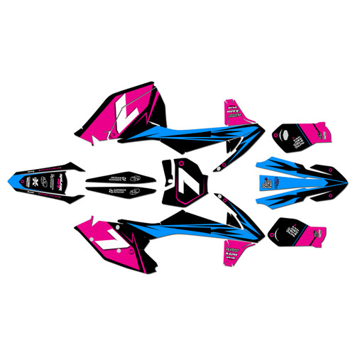 ktm 250sx graphics kit 2017-2018 bolt series magenta
