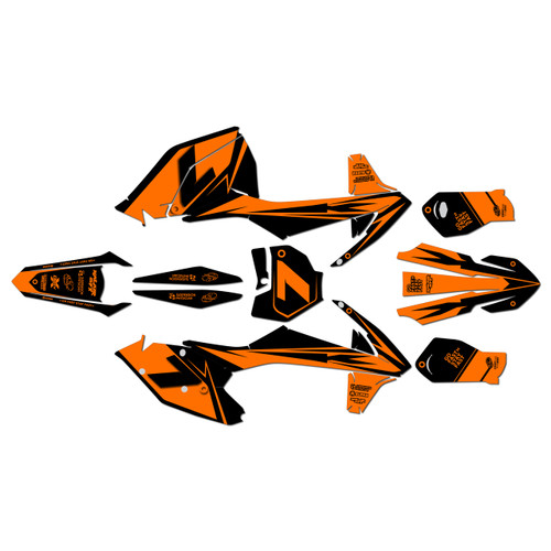 ktm 250sx graphics kit 2017-2018 bolt series orange-shift