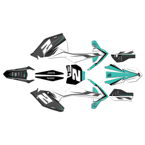 ktm 450sxf graphics kit 2016-2018 bold series teal