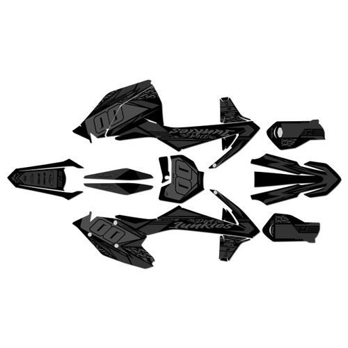 ktm 250sx graphics kit 2017-2018 rugged series smoke