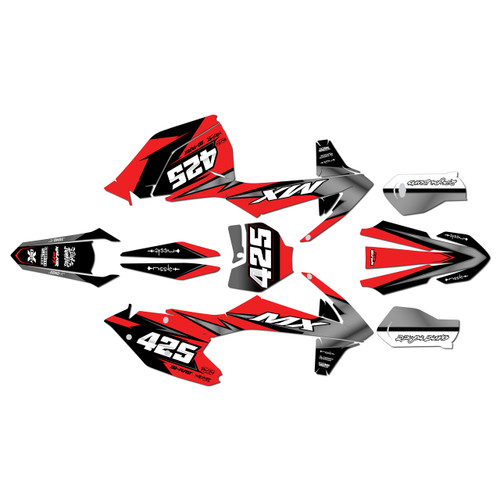 ktm 250sx graphics kit 2017-2018 screech series red